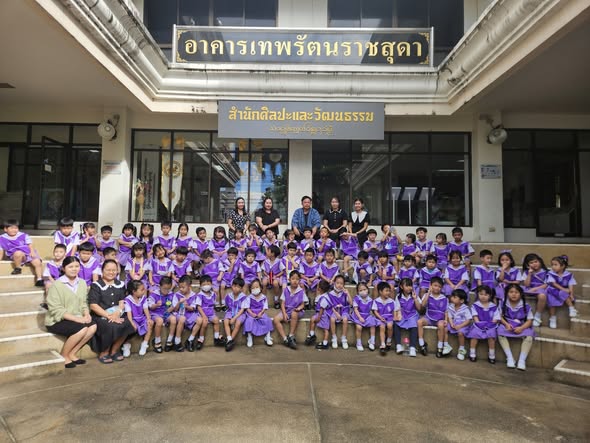 ภาพประกอบ: โรงเรียนสาธิตมหาวิทยาลัยราชภัฏเชียงใหม่ ที่มาเยี่ยมชมแหล่งเรียนรู้ด้านศิลปะและวัฒนธรรม